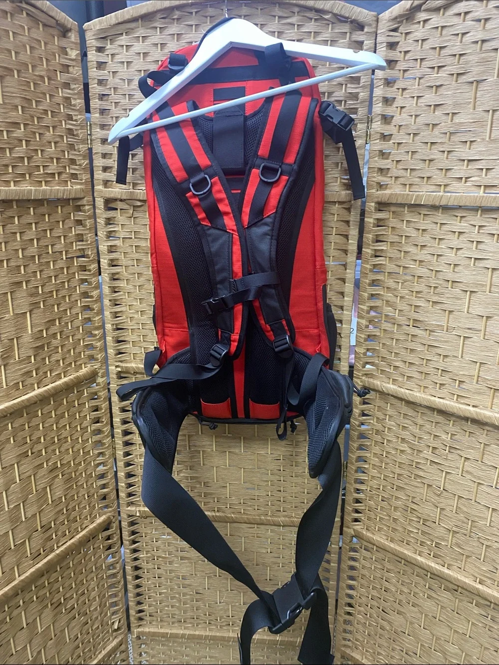 Men's Red and Black Performance Backpack - Lightweight Daypack